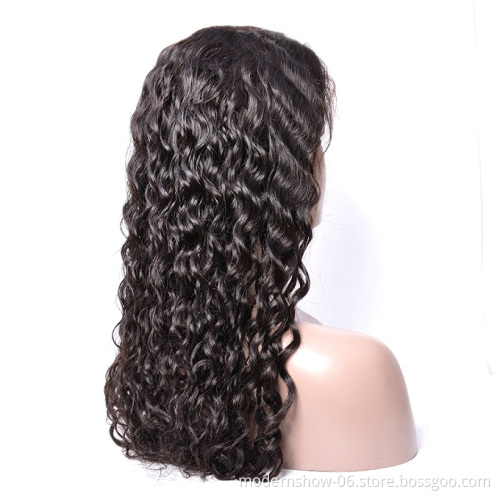 Natural black color 13*4  lace front wig wholesale quality human hair lace wigs
